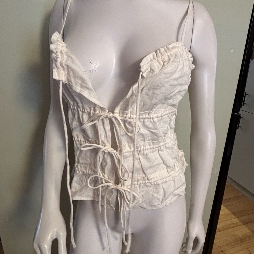 H&M Divided DRAWSTRING-DETAIL CAMISOLE TOP - Picture 4 of 10